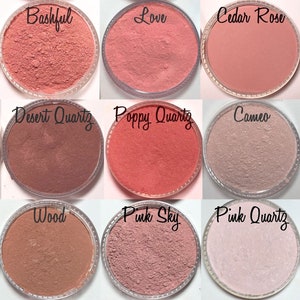 Blush Mineral Makeup Your Choice of 19 Shades Easy to Apply Subtle Finish Pink Quartz Minerals image 1