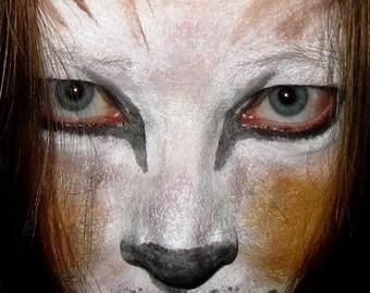 Stage Play Halloween Costume Makeup Cat or Lion Kit Face Paint