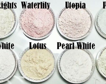 White Eye Shadows and Highlighters