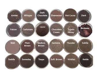 Brown Eye Shadow Mineral Makeup 32 Shades Pink Quartz Minerals Sparkle Shimmer Matte