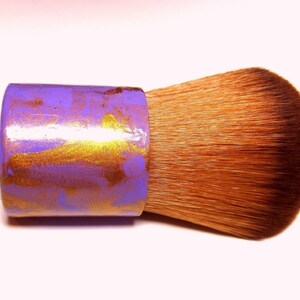 Foundation Brush Hand Painted Vegan Kabuki Brush for Mineral Makeup Application image 3