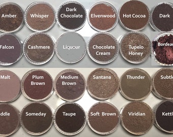 Brown Eye Shadow Mineral Makeup 32 Shades Pink Quartz Minerals