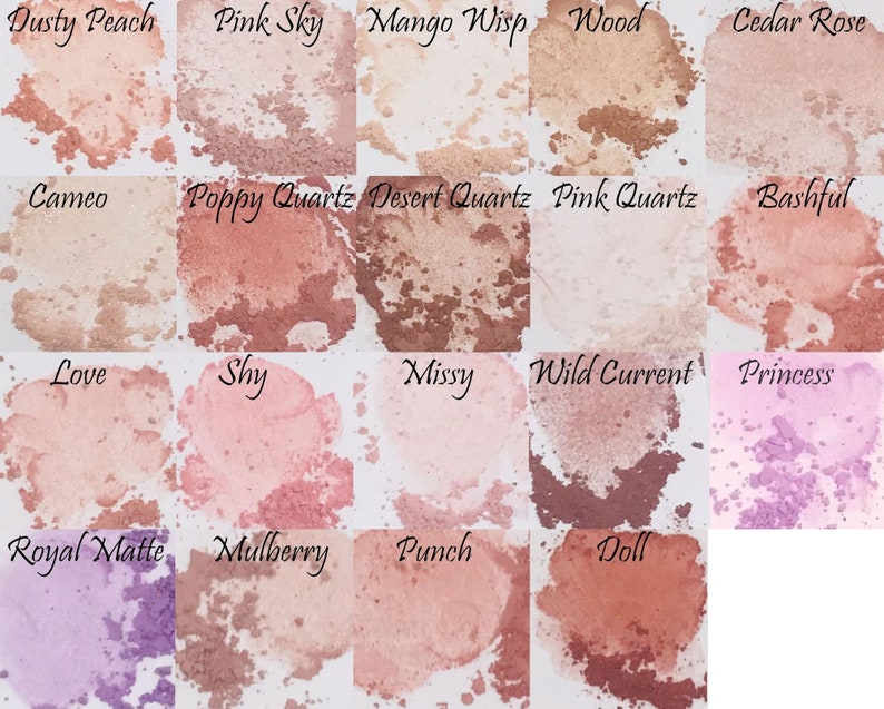 Blush Mineral Makeup Your Choice of 19 Shades Easy to Apply Subtle Finish Pink Quartz Minerals image 3