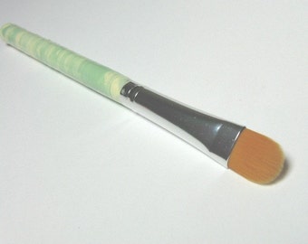 Vegan Eye Shadow Brush for Mineral Makeup Application Hand Painted Custom