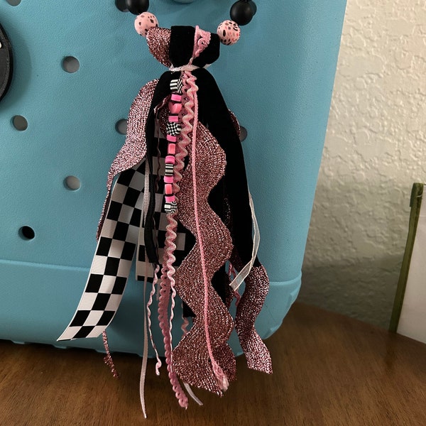 Pink Checkered  tassel