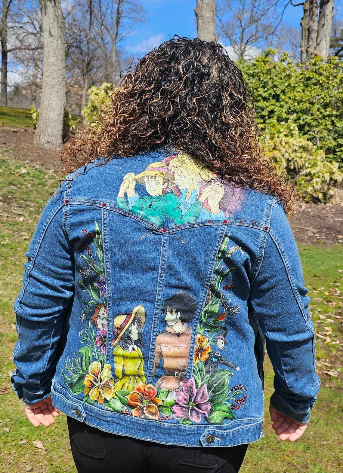 Handpainted Howl's Moving Castle Denim Jacket - Etsy