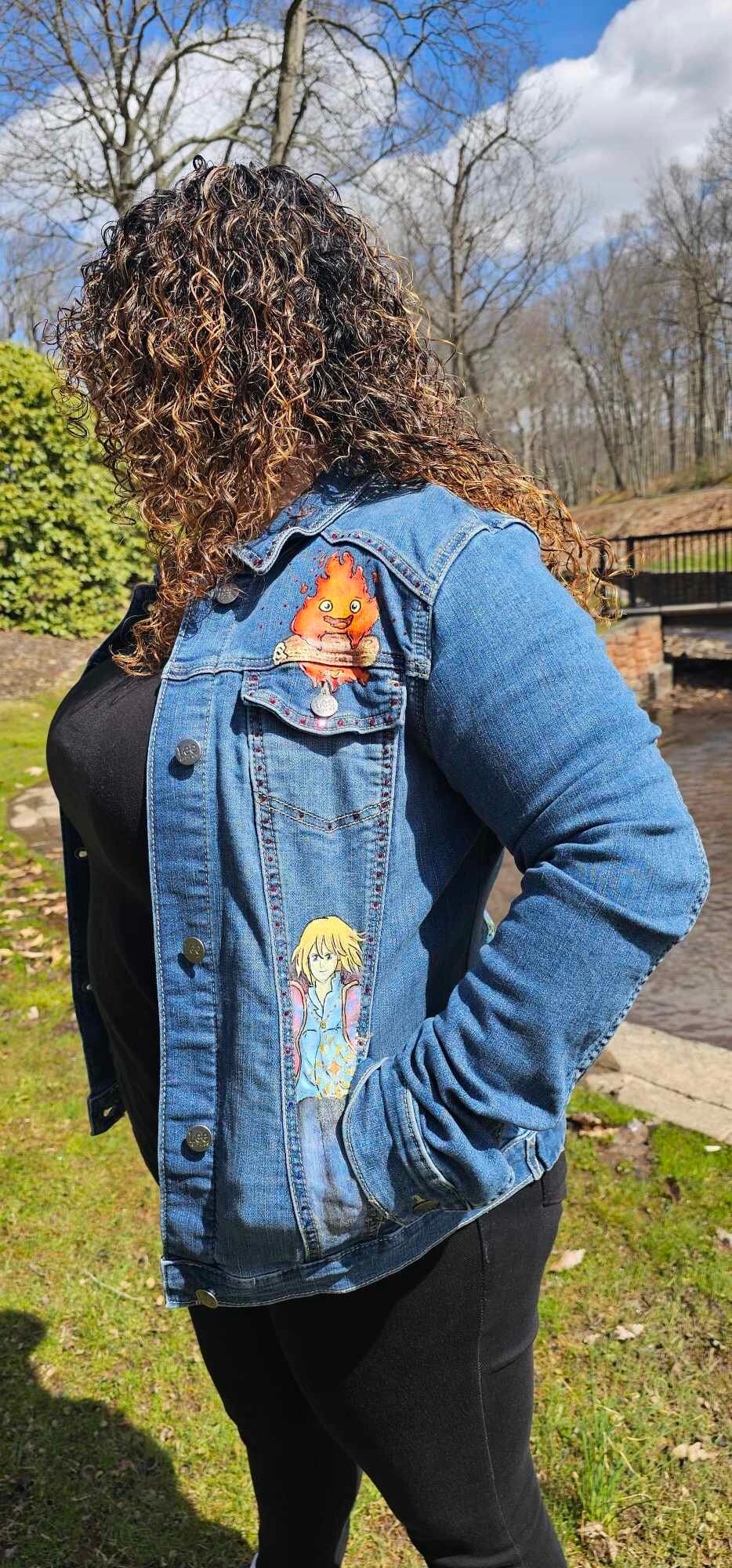 Handpainted Howl's Moving Castle Denim Jacket - Etsy
