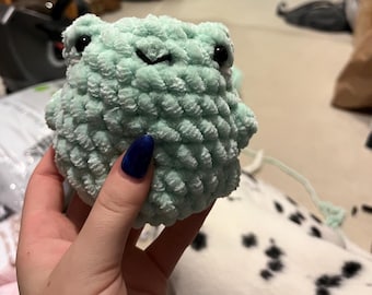 Crochet Chunky Frog Plushie