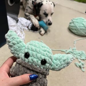 Crochet Baby Yoda Plushie image 2