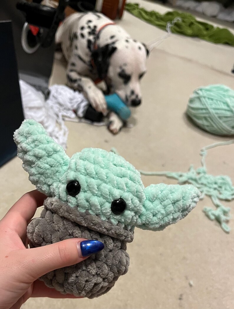 Crochet Baby Yoda Plushie image 2