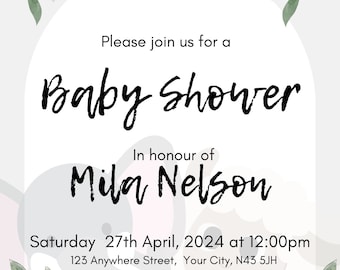 Baby Shower Invite Template