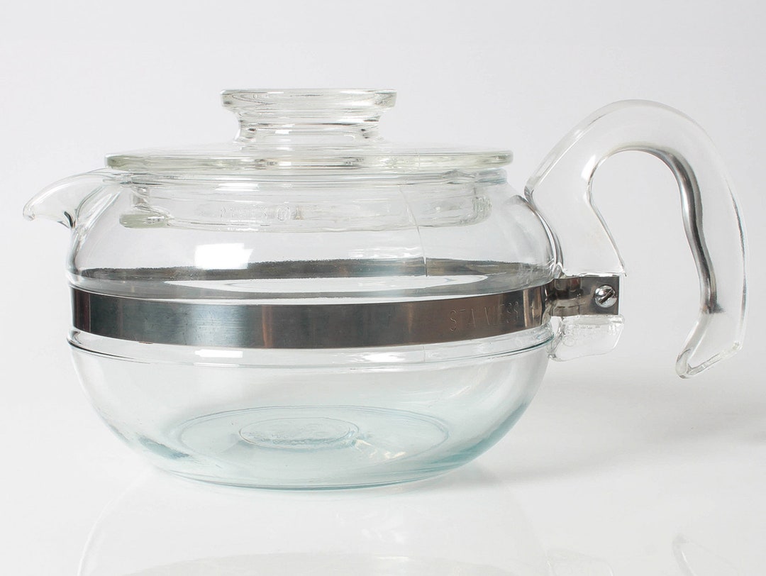 Vintage Pyrex Flameware Glass Stovetop Teapot 6 Cups Model 8446B Etsy