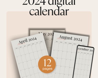 Digitaler Planer, Goodnotes Planer, iPad Planer, Notability Planner, datierter digitaler Planer, 2024 2025 undatierter Planer