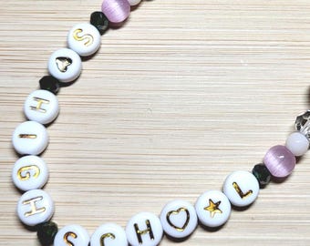 So High School Bracelet TTPD Lyric Inspired Taylor Swift Friendship Bracelet Gold Letter Beads Floral Joy Jewelry