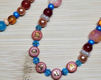 Moana Bracelet Disney Princess Inspired Jewelry Ocean Teal Coral Beaded Bracelet  Gift
