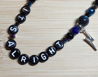 Dancing in the Lightning Strike Bracelet Taylor Swift Inspired Opalite Lyric Friendship Bracelet