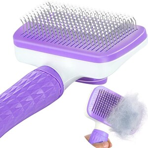 Dog Brush, Cat Brush, Dog Brush for Shedding, Cat Brushes for Indoor Cats, Self Cleaning Pet Brush for Grooming Long Short Haired Dog Cats