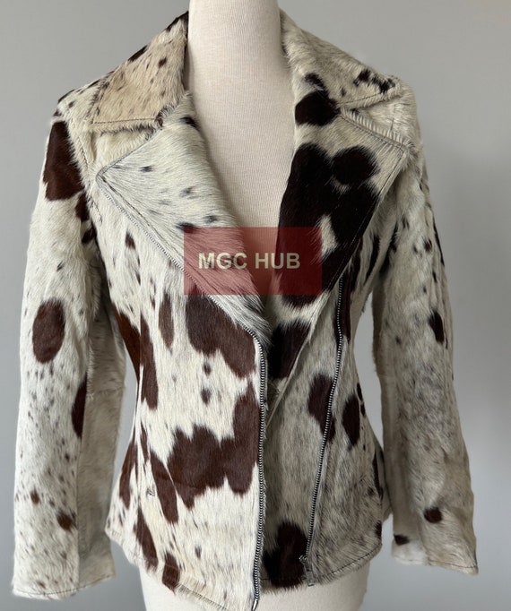 Cowhide Leather Jacket: Quilted Winter Coat - Etsy Cowhide Leather Jacket: Quilted Winter Coat - Etsy