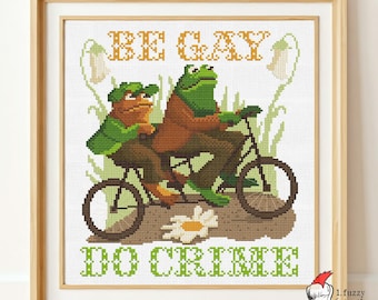 Be Gay Do Crime - digitaal pdf-kruissteekpatroon - patroonvriendelijk - door mensen gemaakt