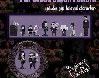 Family Values - digitaal pdf-kruissteekpatroon - door mensen gemaakt, geschikt voor beginners