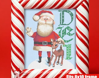 Kruissteekpatroon kerstman en Rudolph (pdf-patroon): "Workshopdiversiteit" - door mensen gemaakt