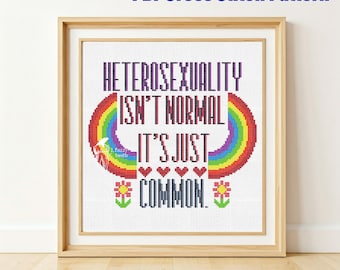 Heteronormen - digitaal pdf-kruissteekpatroon - patroonvriendelijk - door mensen gemaakt