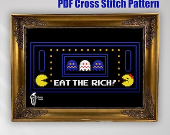 Eat the Rich - digitaal pdf-kruissteekpatroon - geschikt voor beginners - door mensen gemaakt
