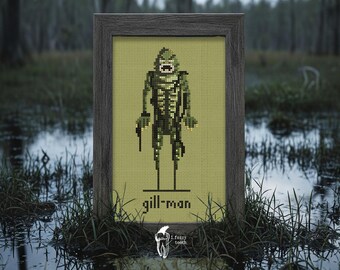 Lagoona-kruissteekpatroon (digitale pdf): Bitty Baddies Horror Villain - door mensen gemaakt