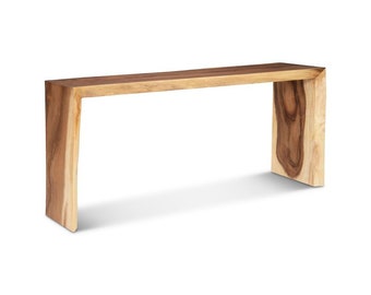 Waterfall 66" Solid Wood Console Table