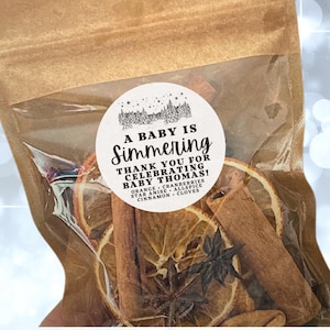 Winter Baby Shower simmer Pot Recipe Mix Kit simmering scents and spices bulk favor guest Thank you gift stovetop potpourri mix match scents