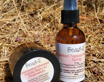 Magnesium Whipped Tallow Balm: Natural Unscented Muscle Relief Cream