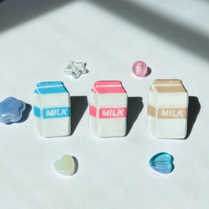 Cute Milk Carton Handmade Clay Pin