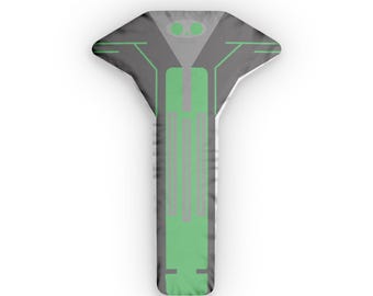 Almohada con forma de Halo The Index - Almohada con temática verde y gris