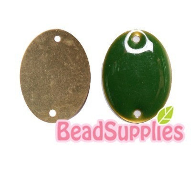 CHCT01055 Nickel Free Raw Brass 20mmx14mm Colorful Oval Etsy