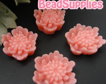 CA-CA-08202 - 6 dotted flower, pink, 4 pcs