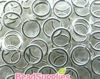 FD-JR-01002 - Nickel Free Silver plated jump rings 72 pcs (20 gauge) 4mmx0.8mm