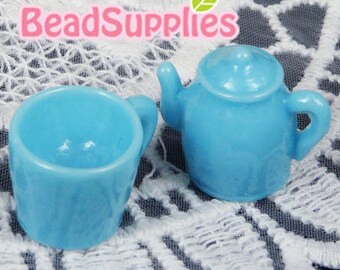 CH-LU-02003- Tea pot & cup set, baby blue, 2 sets