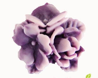 Special Price - CA-CA-01418 -Star Flower bouquet  Cabochon, snowy purple, 8 pcs