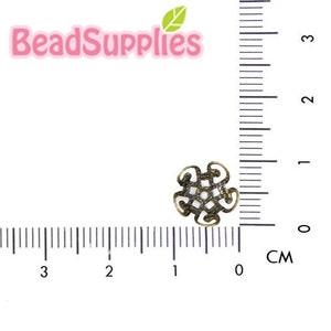 FG-FG-03045 Nickel Free Antique Brass, 5 petal beads cap, 12 pcs image 2