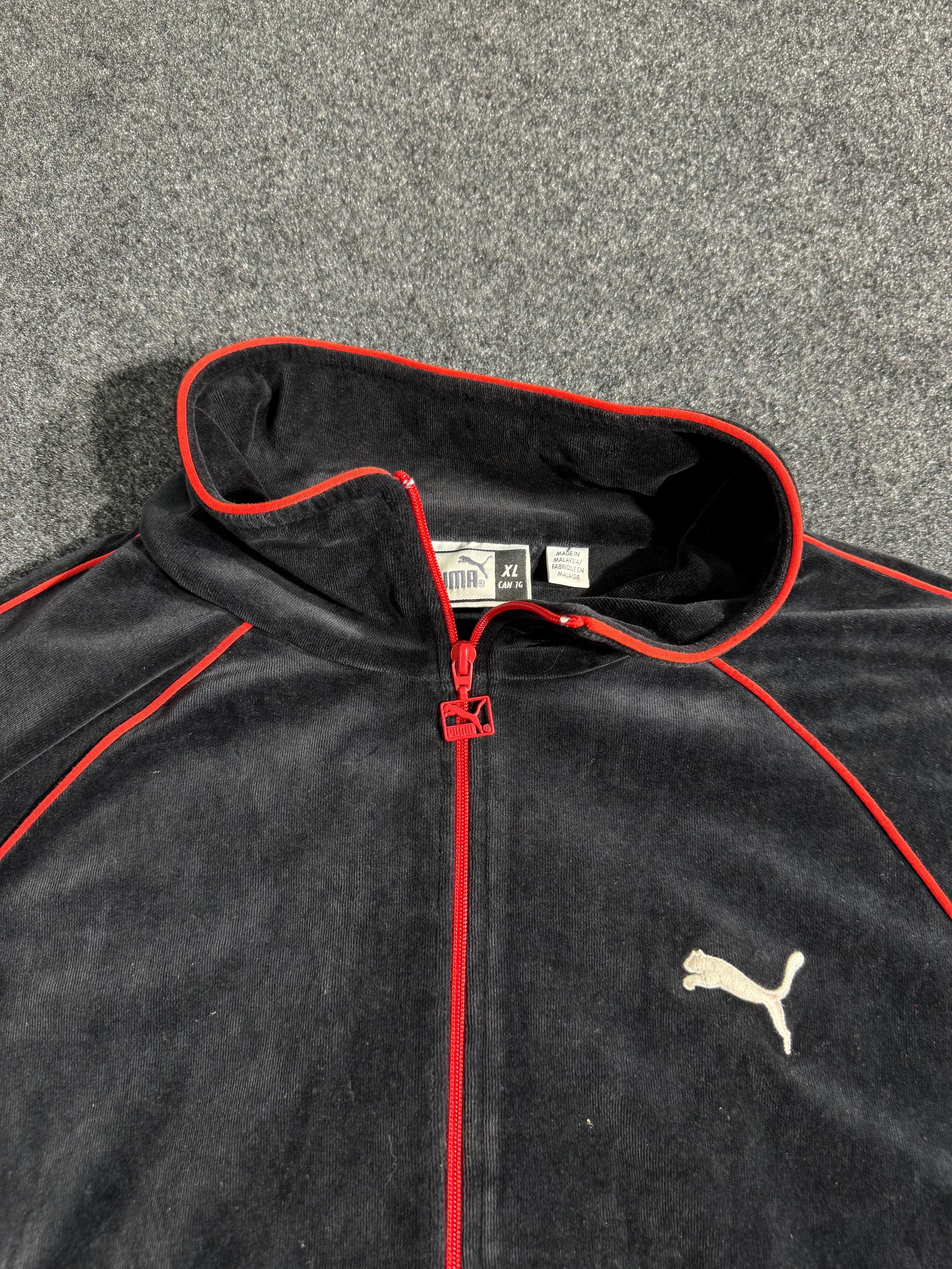 Vintage Puma Track Jacket Size XL Black Zip Suede Velour Embroidered Y2K - Etsy Vintage Puma Track Jacket Size XL Black Zip Suede Velour Embroidered Y2K - Etsy