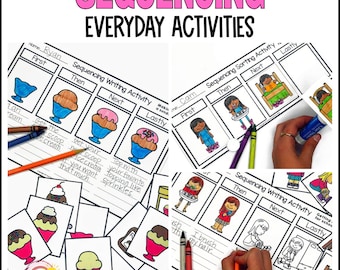 Sequencing Activities Picture Cards Write Cut and Paste