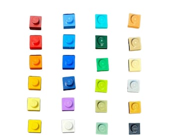 Brickohaulic Square Stud Earrings Handmade with LEGO® Bricks Parts