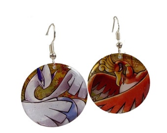 Brickohaulic Lugia and Ho-oh Earrings Handmade with LEGO® Bricks Parts