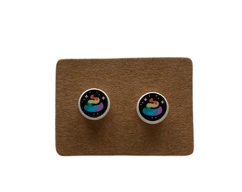 Brickohaulic Poop Stud Earrings Handmade with LEGO® Bricks Parts