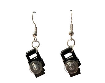 Brickohaulic Camera Dangle Earrings Handmade with LEGO® Bricks Parts