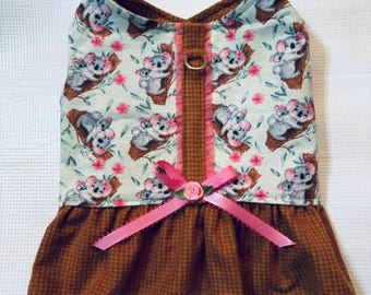 Dog harness vest adorable Puppy top with bottom ruffle