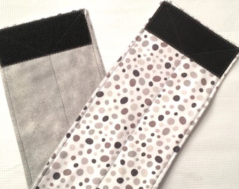 Custom Sized Male Dog Belly Band Wrap Diapers Bands Gray Dots