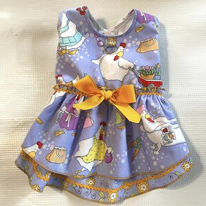 Adorable cotton dog harness dress