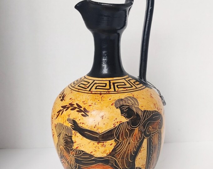 Greek Reproductions Ancient Greek Art Reproduction Pottery Vase Jug | Handmade in Greece - Etsy
