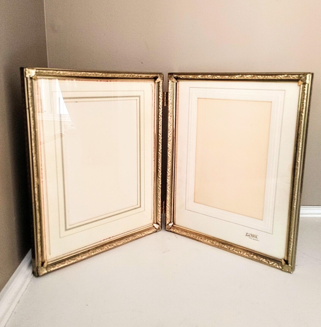 Vintage Ornate Gold Metal Double Hinged Picture Frames - Etsy